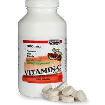 Landau 츄어블 비타민 C 캔디 300mg 매우 맛있는 베리 맛(500개), 한개옵션1, 02 250 Count (Pack of 1)