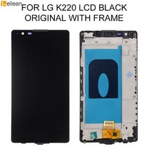 호환 스마트폰 LCD LG K220 lcd 터치 패널 디지타이저 어셈블리 K220F K450 화면 용 인치 X 전원 디스플레이 작동 테스트, 없음, 2.AAA Black With Frame