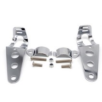 Msto 오토바이 헤드 라이트 장착 브래킷 Tmax 500 Gsr Cf Duke Trk Xsr700, 02 Silver