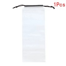 5Pcs 반투명 비닐 봉투 우산 보관 가방 33X13cm 재사용 가능한 우산 Drawstring 보관 커버 홈 스토리지 주최자, 10개, 하나