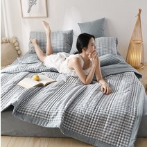 모달차렵이불 여름이불 여름 시원한 이불 에어컨 워싱 코튼 학생 싱글 기숙사 봄과 가을 얇은, [03] 180x200cm, [02] 02