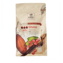Cacao Barry 40% Ghana Cacao Chocolate 카카오바리 40% 가나 카카오 초콜릿 1kg, 1개