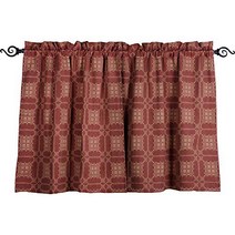 Home Collections by Raghu Smithfield Jacquard Tiers 36” Barn Red - Nutmeg, 1