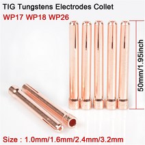 공구 아르곤 용접 TIG 토치 소모품 1.0mm 1.6mm 2.0mm 2.4mm 3.0mm 3.2mm WP17 WP18 WP26 Tungstens 전극 콜레트, [03] 16pcs, [03] 1.6mm 0.063in