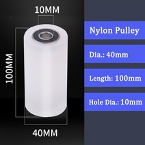 볼 캐스터 바퀴 멀티 나일론 롤러 더블 베어링 풀리 휠 도어 악기 위치 추적, 07 40x100mm_02 2PCS, 07 40x100mm_02 2PCS