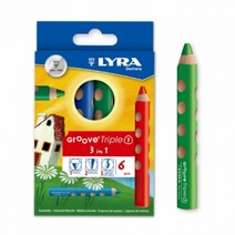 [리라]그루브 트리플원 색연필 6색, 1개