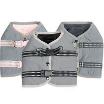 강아지 하네스 반려견 주야간산책 빛반사 세이프자켓, 2XL, 블랙, 사이즈:2XL|색상:블랙
