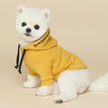 포메라니안 푸들 노란색 후드티셔츠 옷 프렌치불독옷