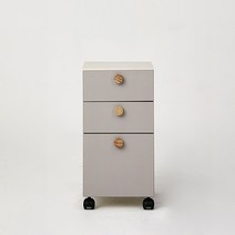 한샘 티오 이동서랍장(컬러 택1), 화이트/코튼그레이/스틸(H)
