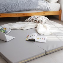 더블샵 듀얼PU 3단 접이식 매트리스, PU그레이