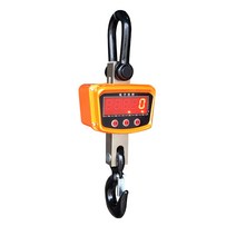 매달림저울 하중 산업용 후크 측정 계량 크레인 무게, 2톤의 알루미늄 쉘 그린 텍스트