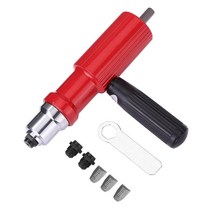 너트 리벳건 에어 자동 수동 전동 리벳 어댑터 electric rivet nut gun, 빨간색, 1개
