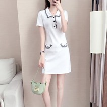 빅 사이즈 여성복 여름 카라 원피스