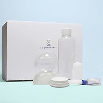 스노우만들 스노우볼 만들기 DIY 키트 65mm 풀 패키지/워터볼 만들기/재료, 유리구+고무마개
