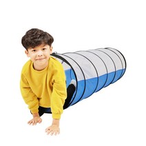 h55 키더스 유아체육교구 투명 터널놀이 L, 블루