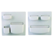 생활미학 다용도 접착식 월포켓, 라이트그레이, 1개