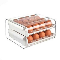 코드86 냉장고 달걀 계란 트레이 서랍형 2단 32구, 화이트