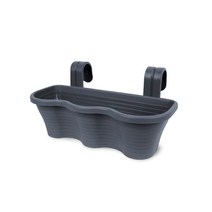 cocooning 홈가드닝 아파트 테라스 조경 화분 모음, 웨이브화분(3구걸이 다크그레이)