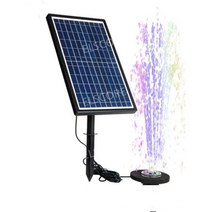 정원 태양광 분수 야외 물 장식 연못 태양열 미니분수대, 빨간색3W배터리포함