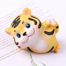 테라리움 호랑이 띠 호랑이 미니어처 동물 피규어 장식 모형, P1196_옆으로 누운 호랑이 1P