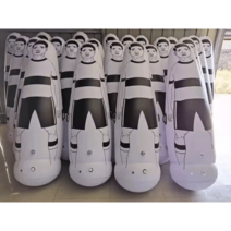 트윈클 축구 프리킥 장애물 연습 오뚜기 공기 슛 슈팅 훈련 풋살 체육 수비 인형 트레이닝, 2.05 베이지 에어 벽 세트(5개) 송기통