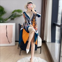 셔링 원피스 태국 퀄팅 단아한 퍼프 방콕 플라워 포인트 드레스 골덴 비치룩