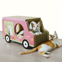 도트캣 트럭 시리즈 고양이 스크래쳐, 1개, 아이스크림 트럭