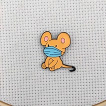 바늘쿠션 핀쿠션 바늘 홀더 크로스 스티치 자석 귀여운 동물 마스크 핀 자수 키퍼 파인더, 02 Mouse