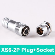 XS6 항공 플러그 소켓 2Pin 6mm 퀵 커넥터 푸시-풀 소형, 01 XS6-2PIN
