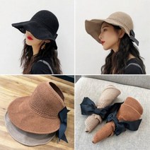 썬캡 여성 여름 모자 밀짚모자 비치모자