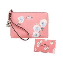 Coach 코치 파우치 FC32C32버블 껌 멀티 데이지 코너 지퍼 리스틀렛 앤 참 3점 박스 레이디스 품 데일리 여성 고급