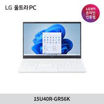 LG전자 울트라PC 15U40R-GR56K 인강용 대학생 노트북, WIN11 Home, 16GB, 256GB, 라이젠5, 화이트