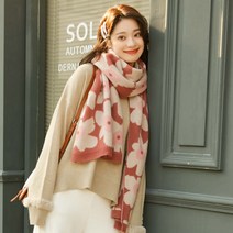 해외 여성 꽃무늬 겨울 예쁜 머플러 소녀감성 목도리 스카프 -23246