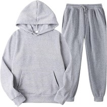 HEHOAH Mens Hoodie Men'S 2 Piece Tracksuit Set Jogging Activewear With Long Sleeve Pullover Hood, 11 2-gray