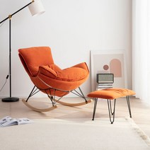 안락 1인 리클라이너 소파 가죽 쇼파 전동 가구 수유의자 의자 1인리클라이너 1인용, 패브릭 오렌지