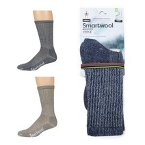 스마트울 메리노울 클래식 라이트쿠션 크루 기능성 하이킹 양말, M, LIGHT GRAY