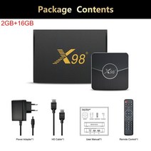 ott박스 디자인 x 98 플러스 Amlogic s905 w2 안드로이드 11 OS 듀얼 와이파이 BT 스마트 OTT TV 박스 유튜브 넷플릭스 ip tv 지원, 01 2GB 16GB_01 미국 플러그