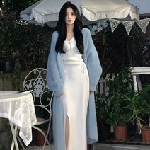 억조 드롭스커트 롱 스웨터 슬림핏 니트 원피스10