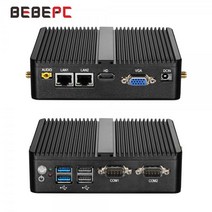 BEBEPC 산업용 미니 PC 셀러론 J4125 쿼드 코어 2955U 듀얼 LAN 팬리스 데스크탑 컴퓨터 Windows 10 Pro Linux WIFI RS232 minipc, CHINA, 8GB RAM 128GB SSD, Pentium N3510