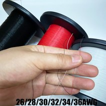 26awg 28awg 32awg 34awg 36awg ultrafine litz 용접 라인 본딩 와이어 telflon 전자 와이어 200도 헤드폰 케이블, 회색, 10m