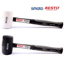 TPR자루 고무망치 350g 색상 택1 가구 조립망치 기계수리 지그 타격 충격 흡수 열가소성 고무 보호 조립 작업 해체, 1개, 고무망치 TPR자루 350g(검은색)