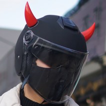 삼에스 오토바이 헬멧 장식 악세사리 악마뿔 용품, B38악마뿔-형광(2개/세트)