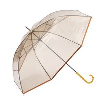 Wpc. [비닐 우산] 뱀부 크리아 엄브렐러 58cm 브라운 긴 우산 여성 RWS-22004-LU