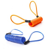 다용도 자물쇠 스프링 늘어나는 와이어 탄성링 와이어락 방범용품, 오렌지