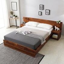 미코퍼니처 브리제 평상형 침대+본넬 매트리스, 오크