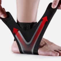 입는 테이핑 발목 삭스 아킬레스건 파열 보조기 테크 초슬림 보호대 인대 아대 축구 헬스, 초슬립 발목 보호대(블랙)