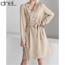 드넬 오픈카라벨트원피스DWO21109A