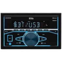 BOSS Audio Systems Elite 480BRGB 더블 딘 블루투스 MP3 USB AM FM 수신기 멀티 컬러 RGB 조명 무선 리모컨 - CD DVD 플레이어 없음, Double DIN No CD