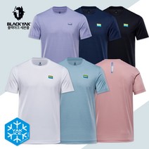 블랙야크 여름 공용 반팔 아이스 등산 티셔츠 B바튼 라운드 티 S 1BYTSM3902 기본 스판 레이어드 커플 단체복 상의