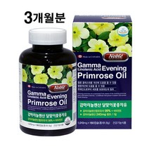 달맞이꽃종자유 감마리놀렌산 GLA 달맞이꽃 오일 캡슐 식물성 오메가6 갱년기 생리전 불편개선 여성 영양제 혈행 콜레스테롤 개선 식약처 기능성 인정 캐나다직수입, 180캡슐  1병